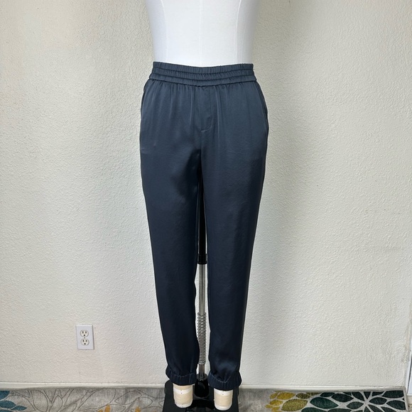 Banana Republic Pants Size 10 Women’s Pull Up Silky Grey Bohemian Summer Comfy - Picture 7 of 8